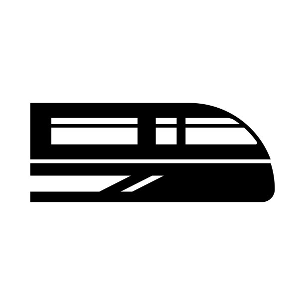 快速列车图标设计模板矢量隔离图片下载