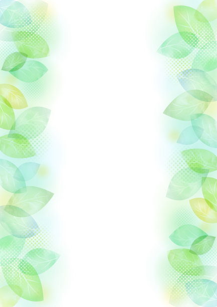 手绘水彩新鲜的绿色框架，背景图片下载