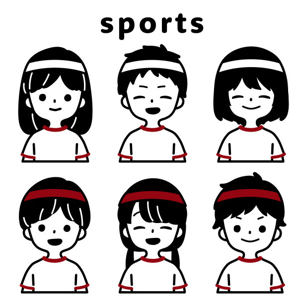 一个穿着运动服的孩子的插图图片下载