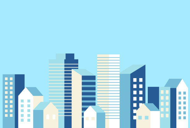 简单和时尚的建筑插图图片下载