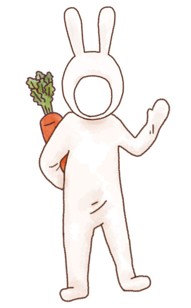 兔子脸面板复活节服装新年贺卡材料图片下载