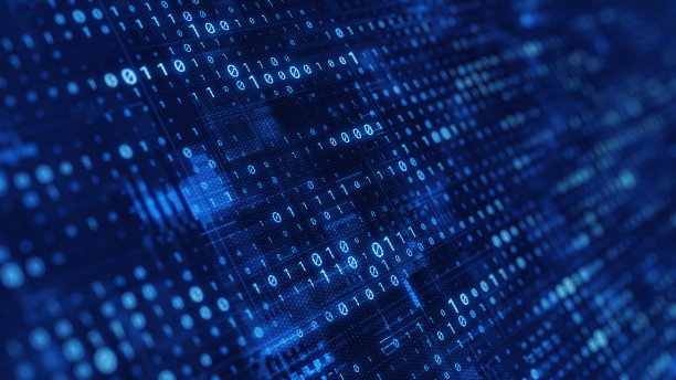 数字二进制代码。程序代码的概念。抽象代码背景-三维渲染图片下载