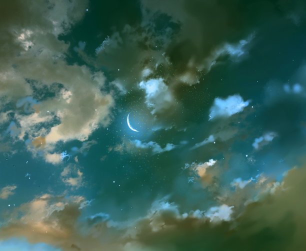 水波映照着美丽的夜空景观。图片下载