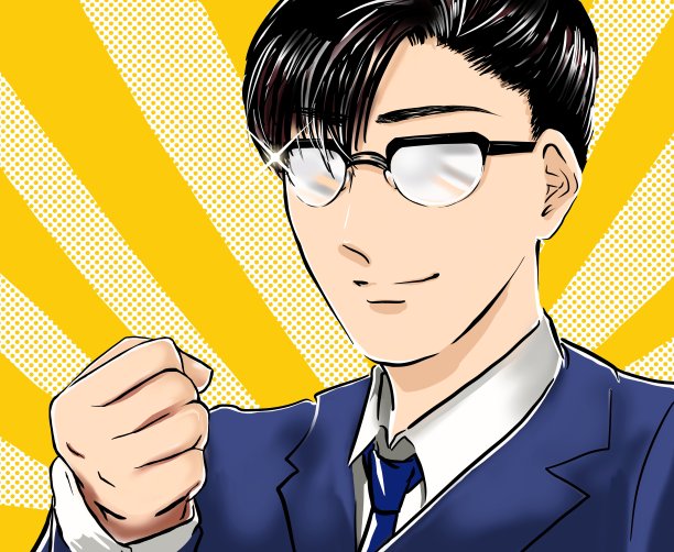 插图的漫画风格英俊的年轻人谁戴眼镜教重要的东西给他的病人和学生。图片下载