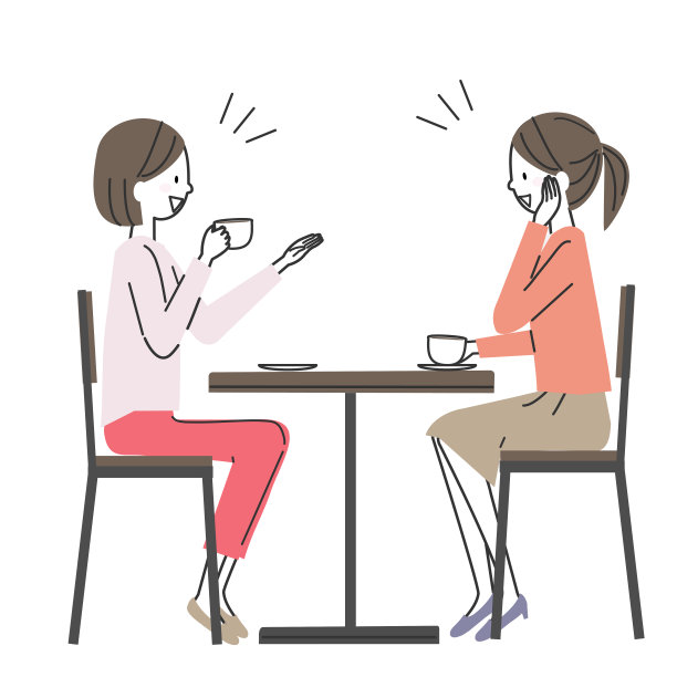 两个女性朋友边喝咖啡边聊天，坐在咖啡馆里图片下载