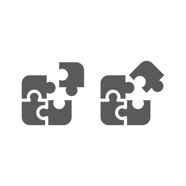 拼图拼图块矢量图标图片下载