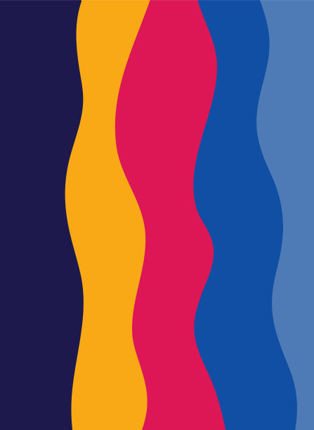 垂直背景与抽象的波浪在明亮的颜色。矢量插图在现代艺术风格图片下载