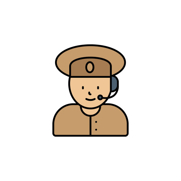 呼叫中心，头像，警戒线图标。呼叫中心插图图标的元素。优质图形设计图标。可以用于web, logo，移动应用程序，UI, UX图片下载