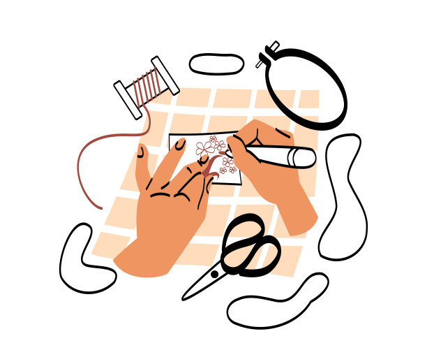 刺绣抽象概念图片下载