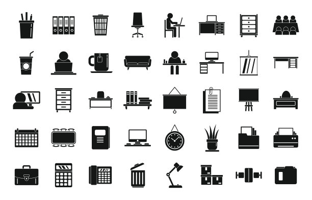 空间组织图标设置，风格简单图片下载