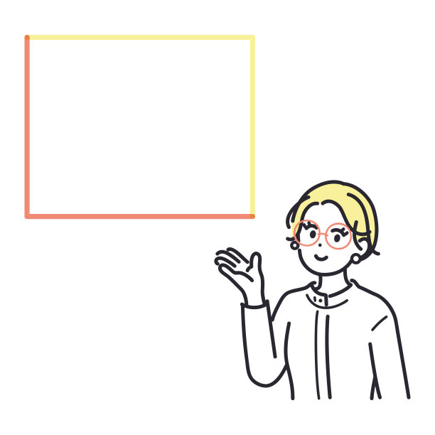 一个年轻的女导游的图像说明。向量。图片下载