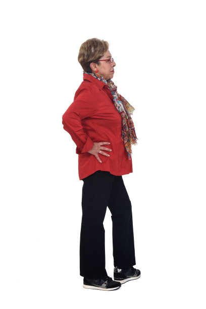 白色背景下的高级女性全貌图片下载