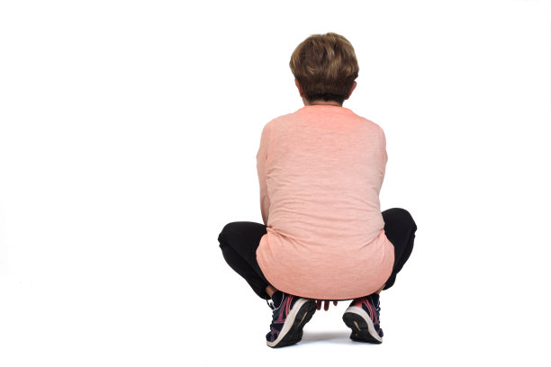 白色背景下的高级女性全貌图片下载