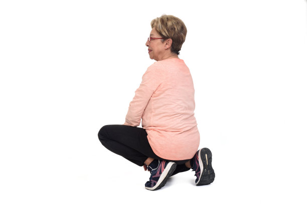 白色背景下的高级女性全貌图片下载