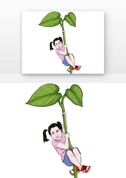 雨水打树叶的儿童图片下载