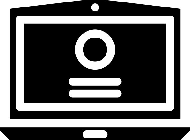 笔记本电脑数字计算机字形图标图片下载