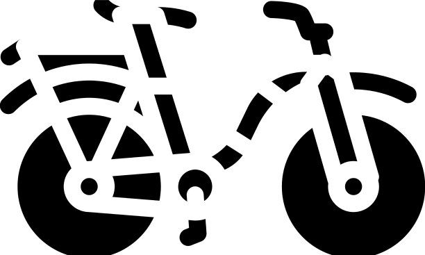 自行车运输字形图标图片下载