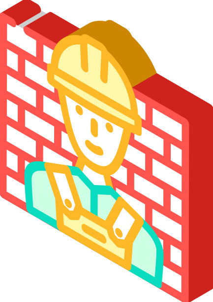 工人建造者等距图标图片下载