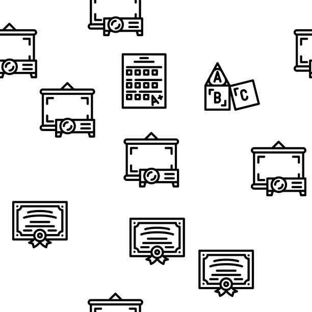 学校文具配件无缝衔接图片下载