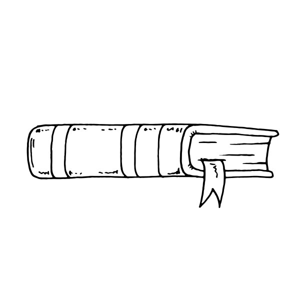 书中绘有手绘的一本教科书图片下载