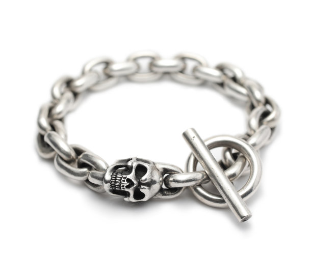 带链的头骨手链图片下载