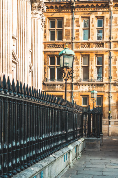 老式街灯，上议院，剑桥，英国图片下载