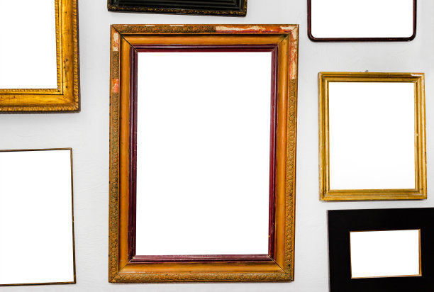 孤立的照片空的相框。图片下载