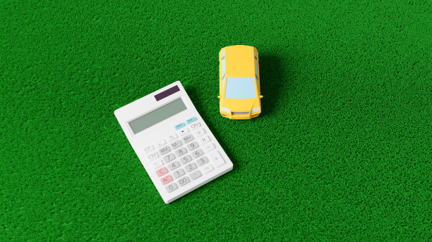 一辆玩具车和一个飞机上的计算器的CG渲染图。图片下载