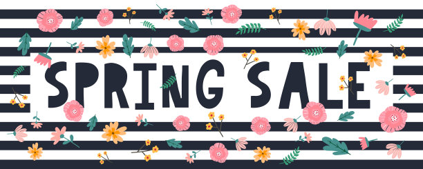 你好春天手标识符号徽章版式图标图片下载