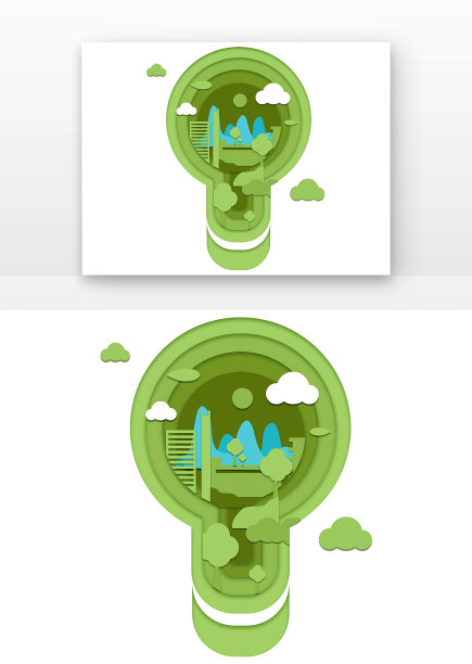 奶绿色地球一小时灯泡城市图片下载