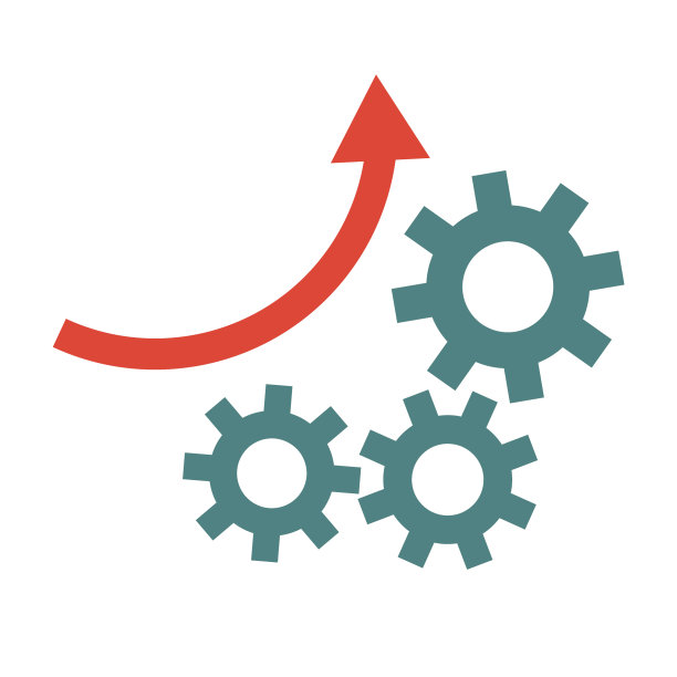 齿轮和上升箭头改善业务图片下载