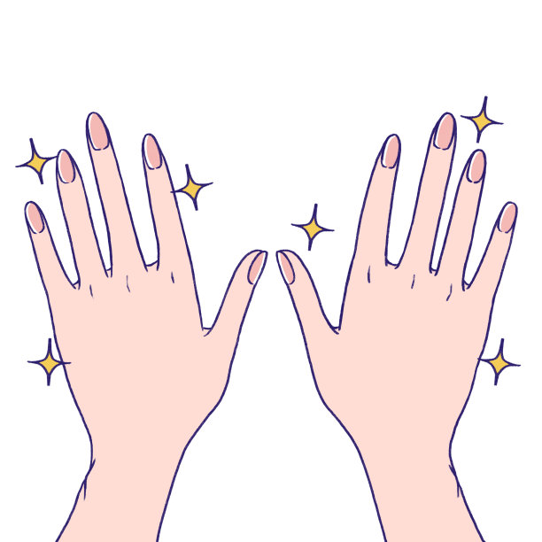 美丽和干净的双手插图图片下载