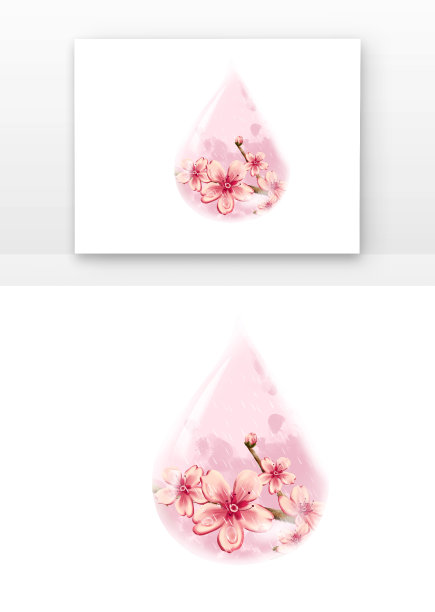 原创桃花水滴创业图片下载