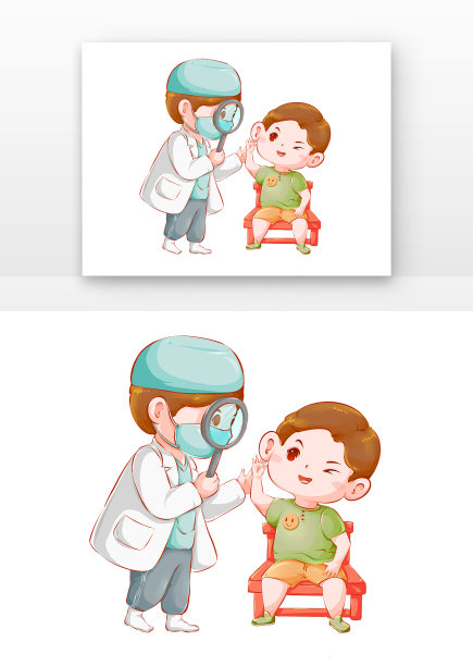 爱耳日医生检查儿童图片下载