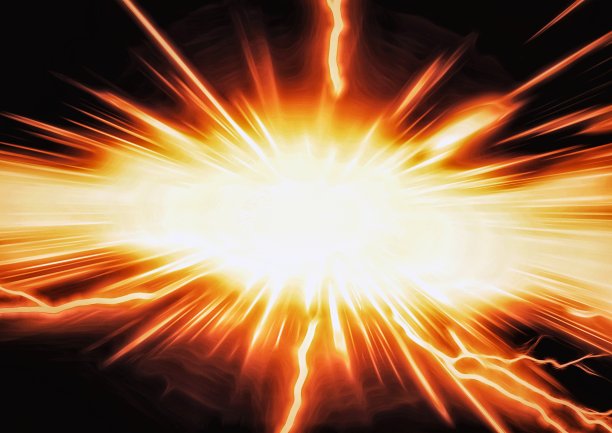 红色火焰爆炸的图示图片下载