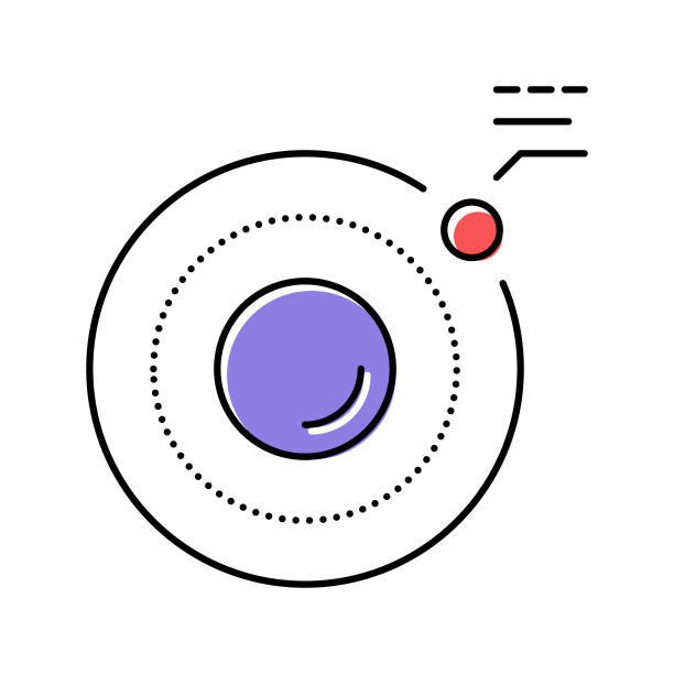 物理氢颜色图标矢量插图图片下载