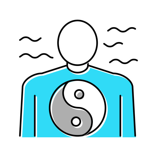 安心的人们重视彩色图标矢量插图图片下载