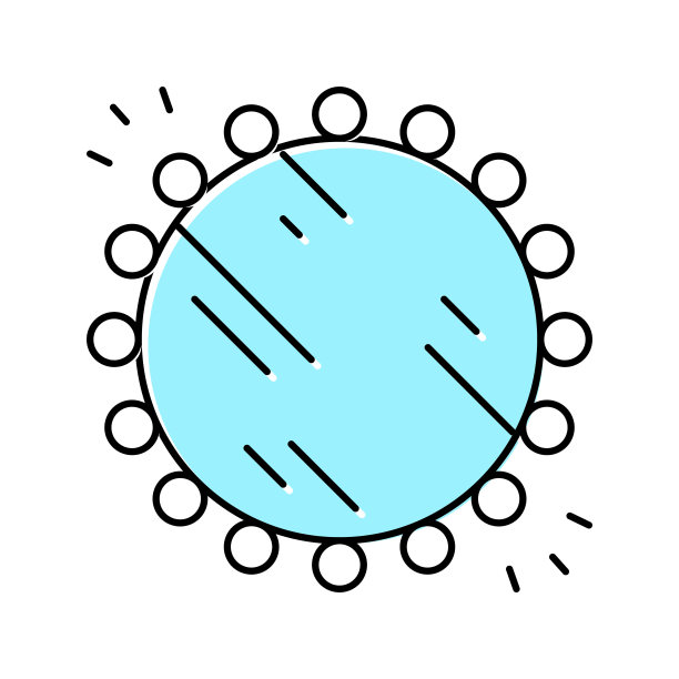 照明镜子与灯颜色图标矢量插图图片下载