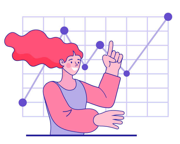 业务发展。显示统计数据的箭头。分析服务和业务推广理念。积极的交易结果，取得成功。矢量图图片下载