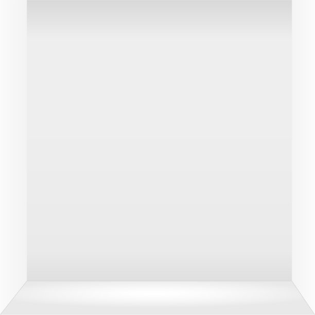 空的白色房间设计。向量图片下载