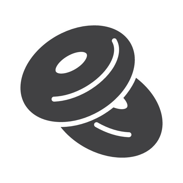 两个甜甜圈矢量图标图片下载
