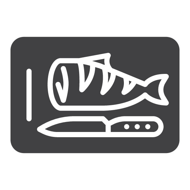 切割鱼片矢量图标图片下载