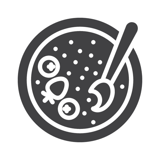碗麦片粥矢量图标图片下载