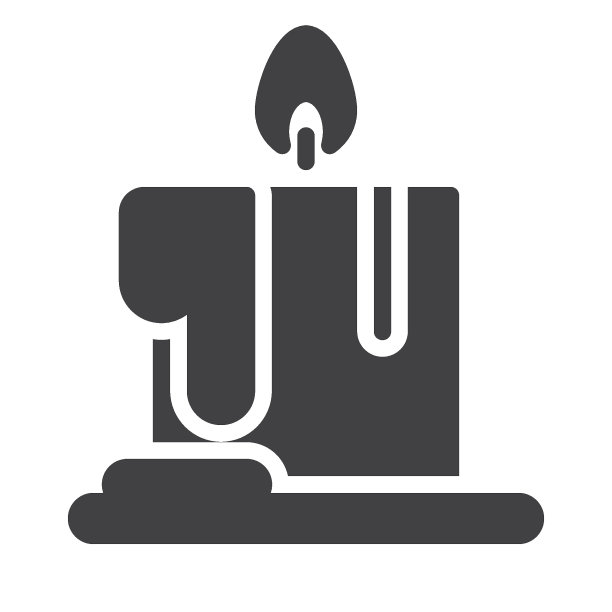 燃烧蜡烛矢量图标图片下载