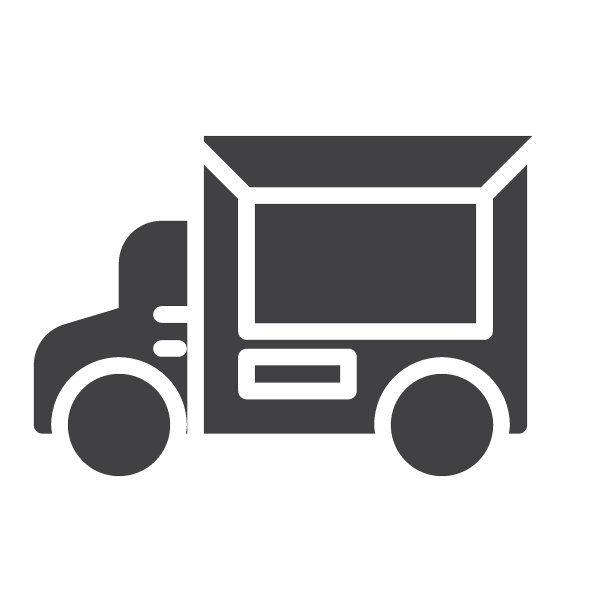 街头食品卡车矢量图标图片下载