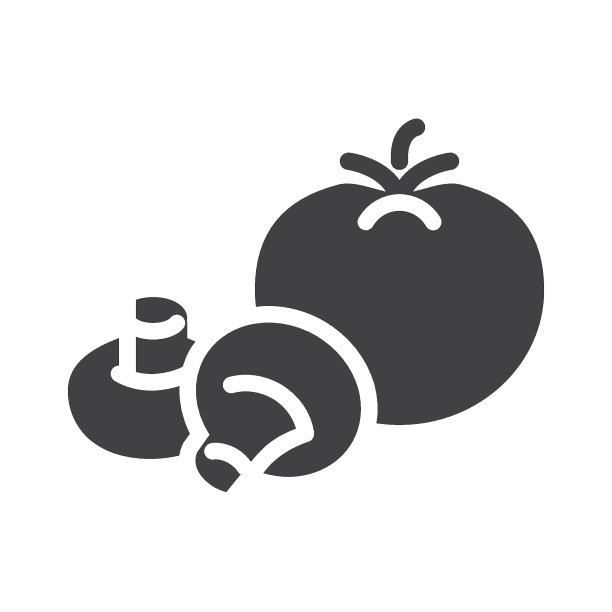 番茄蘑菇矢量图标图片下载
