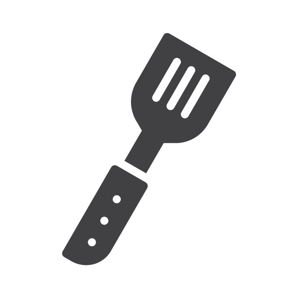 烧烤抹刀矢量图标图片下载