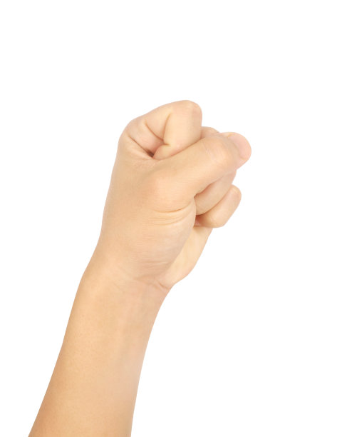 手势和符号孤立在白色背景上。剪切路径。图片下载