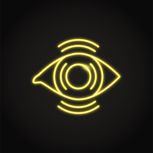 线条风格的霓虹灯模糊视觉图标图片下载