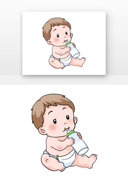 白色母婴奶瓶喝奶婴儿图片下载